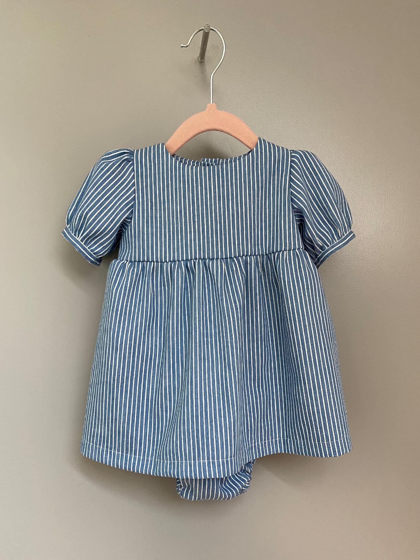 Ruthie dress with puff sleeves and bloomers